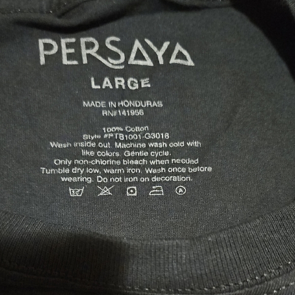 Persaya Womens Black Crew Neck Pink Cowgirl Baddie Glamour Boxy T-Shirt Cotton L - Picture 2 of 7